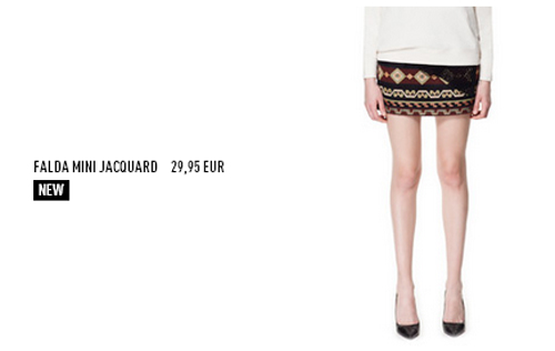 Nueva colección de faldas jacquard Zara 2013